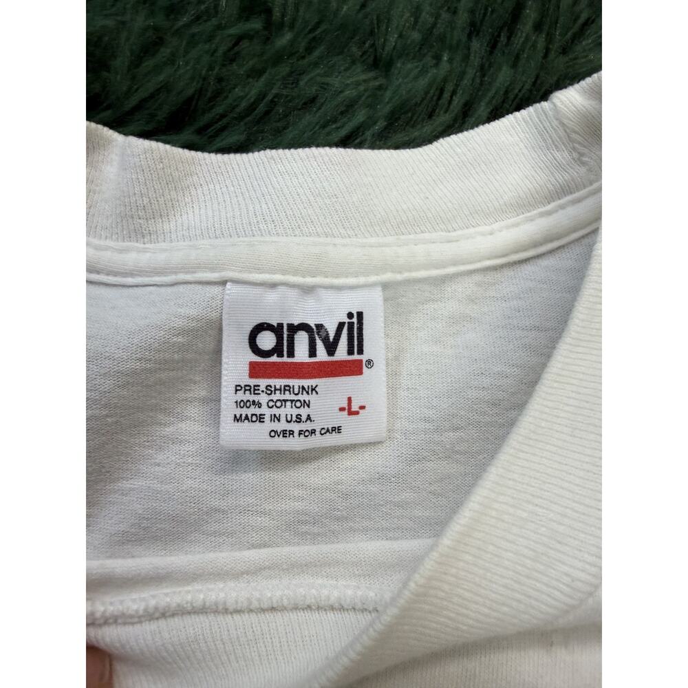 Anvil Ocean City Surf Shack Floral Graphic T-Shirt Women's Size L White Cotton - Picture 5 of 5